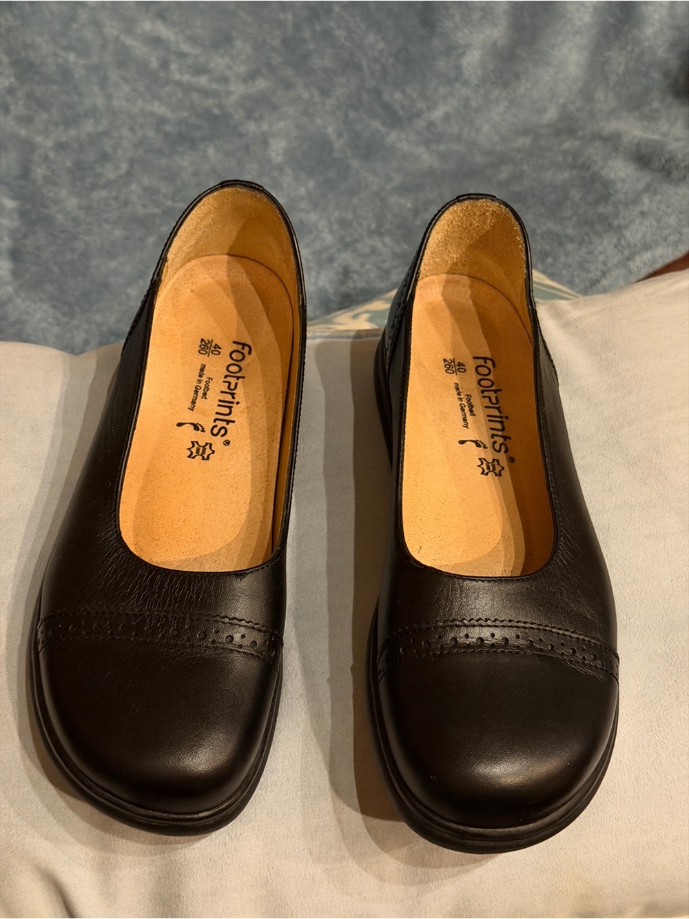 BIRKENSTOCK FOOTPRINTS Sz. 40 EU Ballerina Ballet Flats Loafers Leather Black